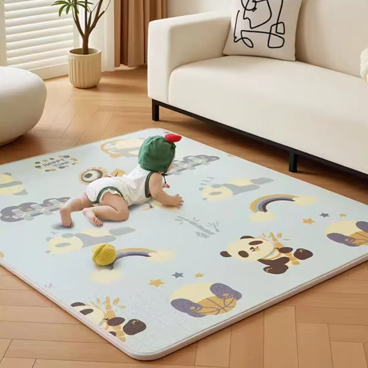 Baby Crawling Play Mats Folding Mat CarpetsPlay Mat for Children's Large Size Safety Mat 1cm EPE Environmentally Friendly Thick