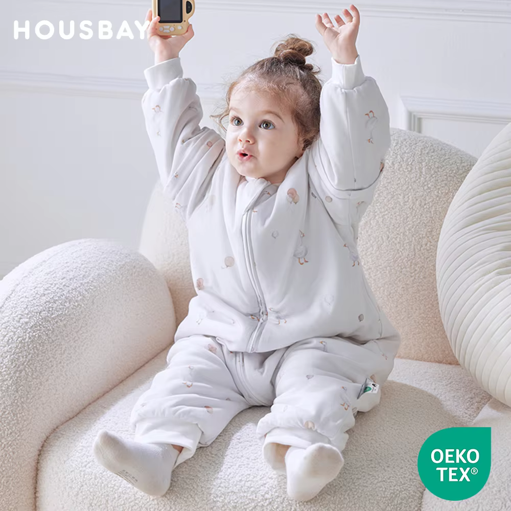 6M-4Years Baby Sleeping Bag With Removable Sleeves Split Leg Design High Quality Kids Sleepsacks Winter Warm Children'S Jumpsuit