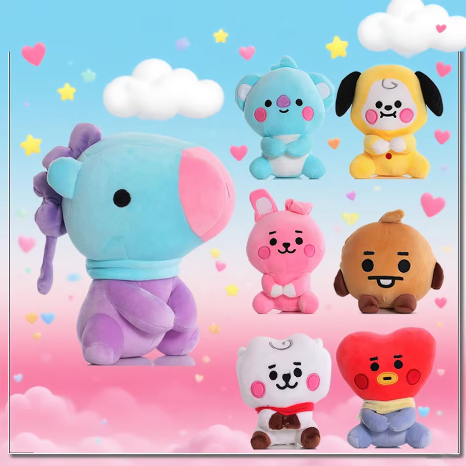 2026 Hot BTed 21Plush Toys Kawaii Mini Keychain Anime Pendant Ornament for Kids 12cm Bt Soft Stuffed Animals Doll Gift