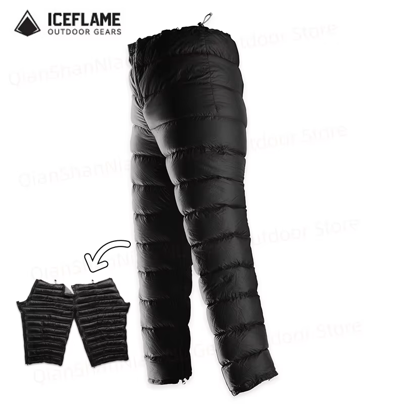 Ice flame Down Pants Outdoor Camping Multifunctional Goose Down Pants Portable Quilt Hiking Mountaineering