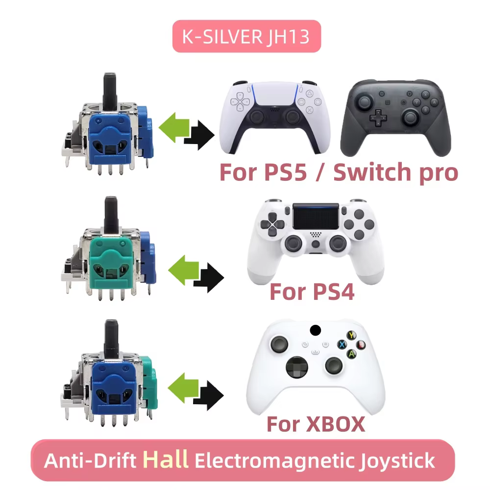 2/4/10PCS Hall Electromagnetic Joystick For PS5 Gamepad 3D Analog Stick Sensor Module For Ps4 For Xbox One SN pro Controller