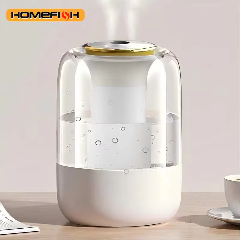 HOMEFISH 2025 New Model Air Humidifier for Home Use, Quiet Bedroom Large Spray for Pregnant Women and Babies, Indoor Humidifier