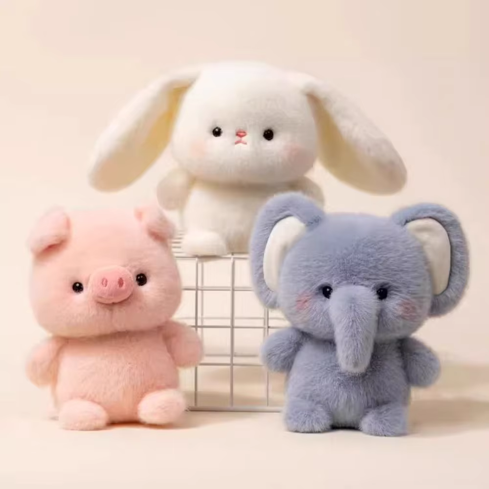 Cute 16cm Plush Companion Doll Capybara Elephant Stuffed Animal Pillow Super Soft Bear Animal Plush Toy Sleeping Gift