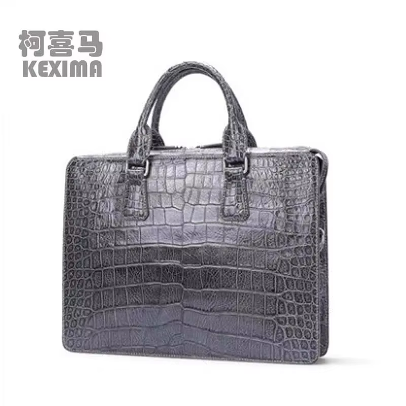 gete New imported  crocodile skin man bag handbag leather crocodile skin business bag men