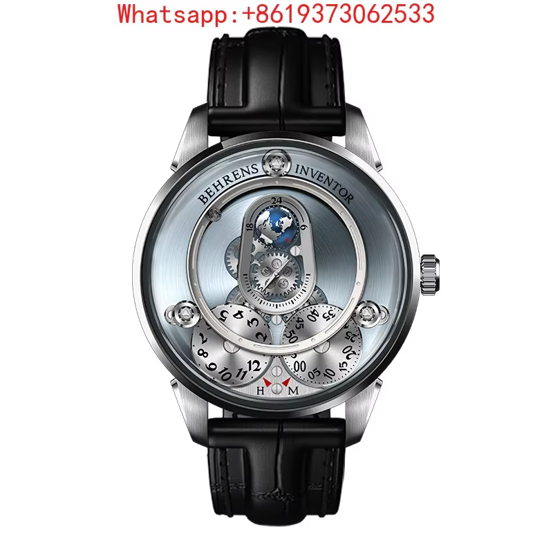 Customized automatic robotic wrist three-dimensional earth and moon system, domestic brand watches