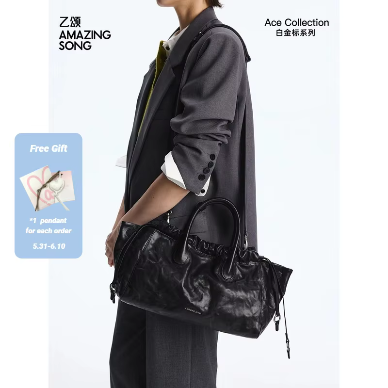 Amazing Song Cloud Hobo Bag Handheld Crossbody Bag Large 2025 New Water-dyed Vegetable-tanned Top-Grain Cowhide