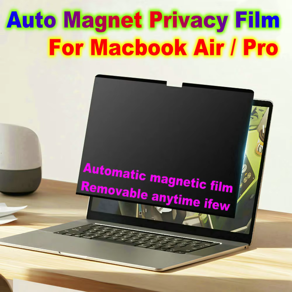 Magnetic Anti Spy Privacy Screen Protector For Macbook Pro 14 M5 Air 13.6 inch M4 Tablet PC Monitor Magnet Removable Film Guard
