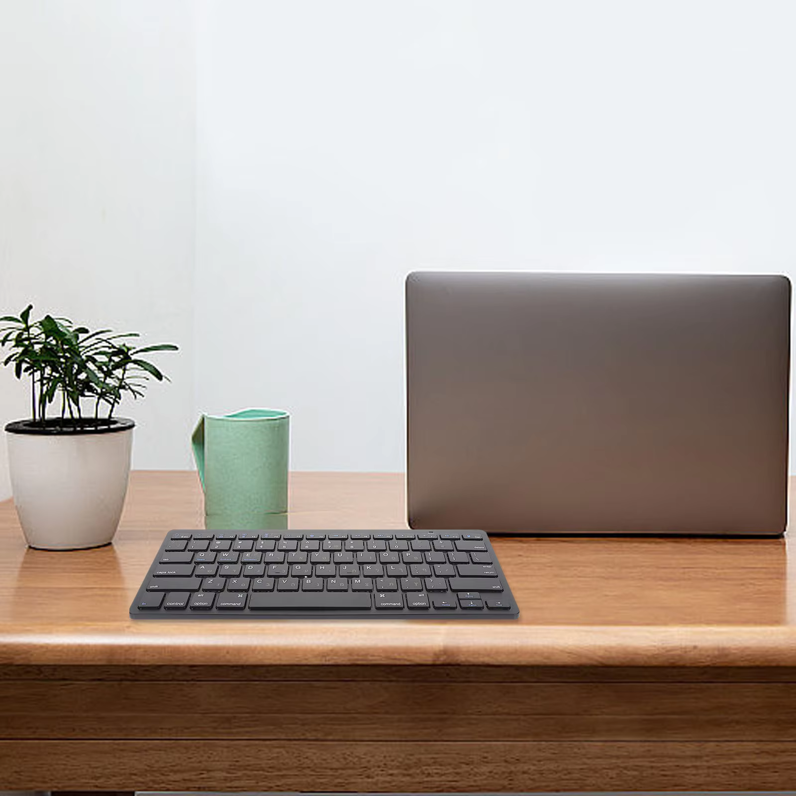 Portable Hebrew Wireless Keyboard Ultra Slim Silent Mechanical Design for Laptop Desktop Easy Carry Comfortable Key Feel Long