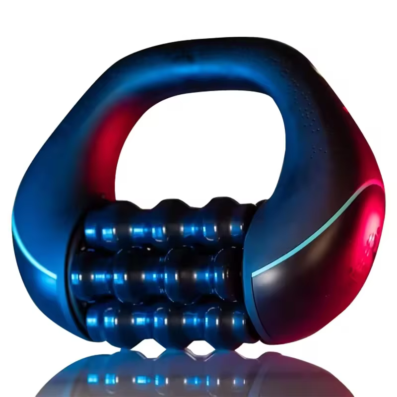 Electric Rolling Percussive Massager for Body Relaxing Handheld Deep Tissue Massage Tool for Runners Post‑run Muscle Recovery