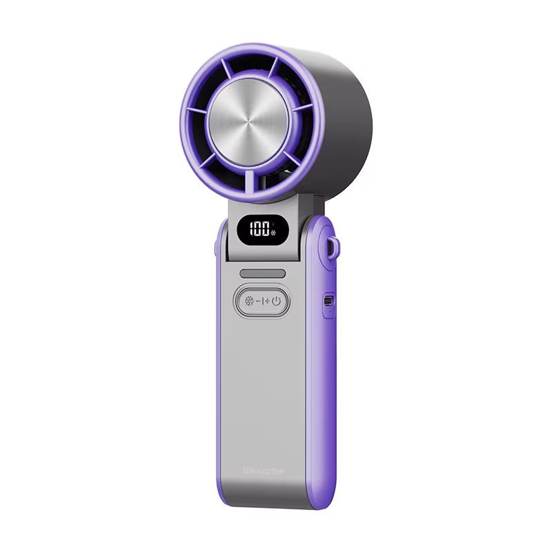 Portable High Speed Cooling Handheld Fan 3600mAh Rechargeable 100 Wind Speeds Adjustable Mini Foldable Air Cooling Turbo Fan