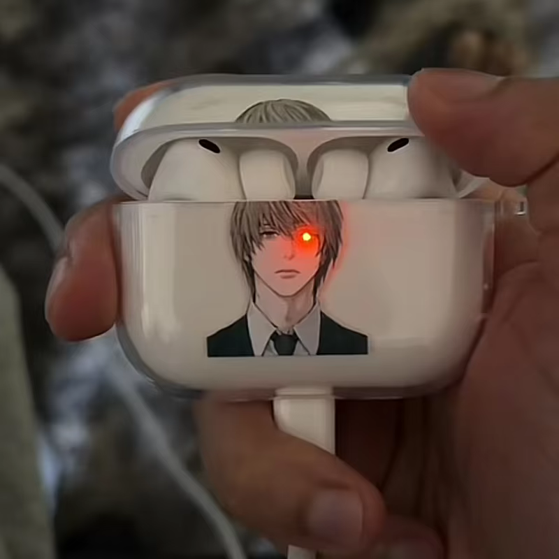 Japan Anime Mikami Teru Death Note Case Soft silicone TPU Case For AirPods 4 Pro 1 2 3 Clear Transparent Bluetooth Earphone Case