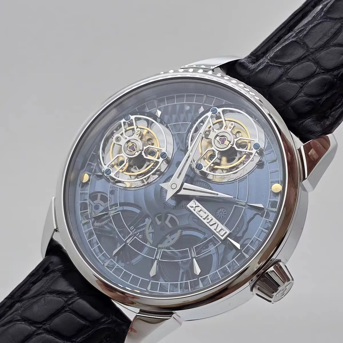 Men's Tourbillon Mechanical Watch Business Perspective Hollow Mechanical Watch Sapphire Mirror Fashion