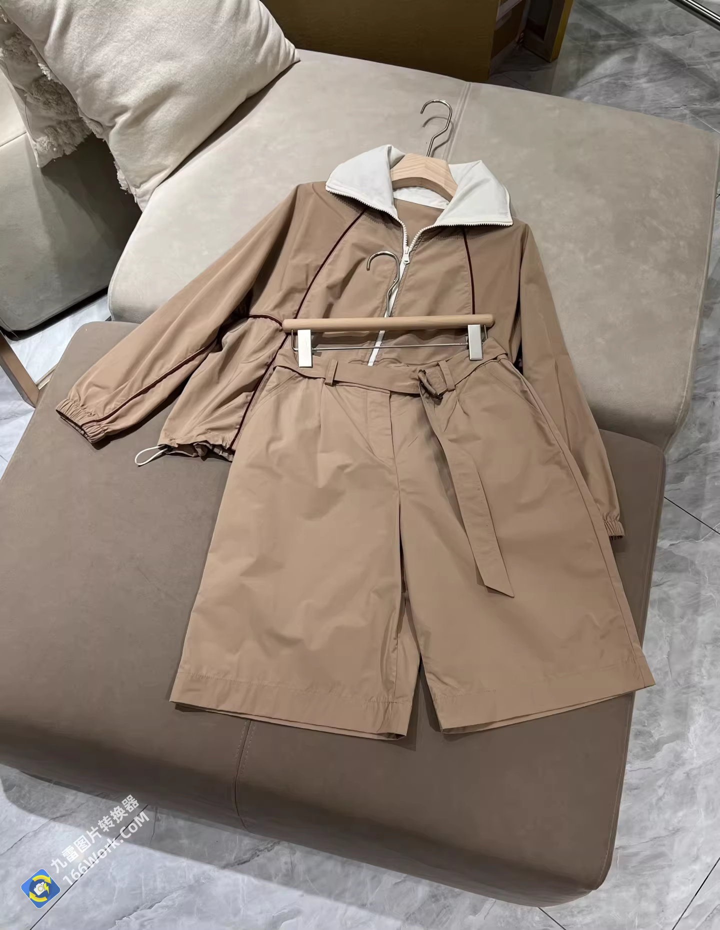 2026 early spring and summer new lapel jacket c belt pants two-piece women's matching sets