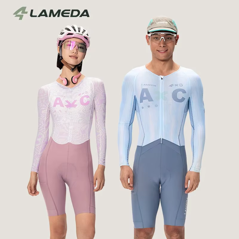 LAMEDA New Jumpsuit Long Sleeve Cycling Jersey Men Women Quick-Dry Spring Summer Professional High-Elasticity Breathable Suit