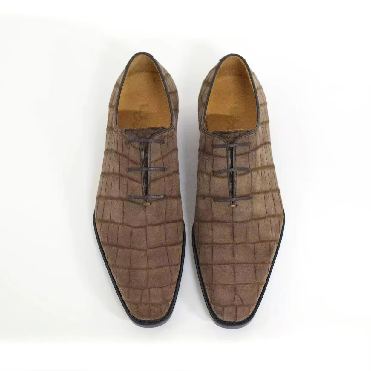 sanyeshechiping new men dress shoes male crocodile shoes coffee matte wedding office business