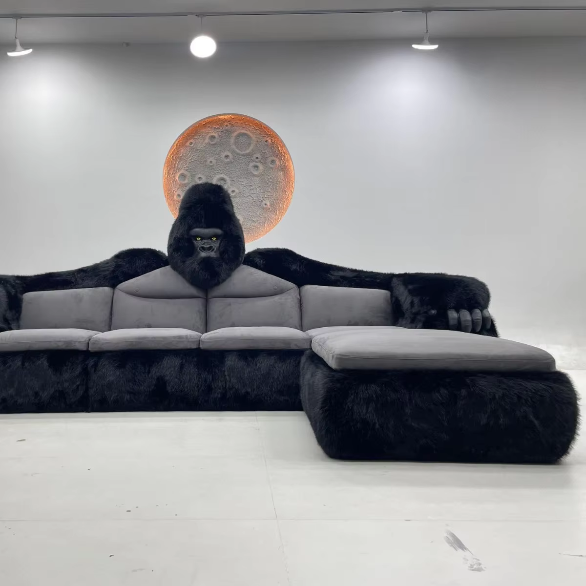 Gorilla sofa living room furniture two-dimensional diamond sofa bedroom bed creative size apartment leather sofa