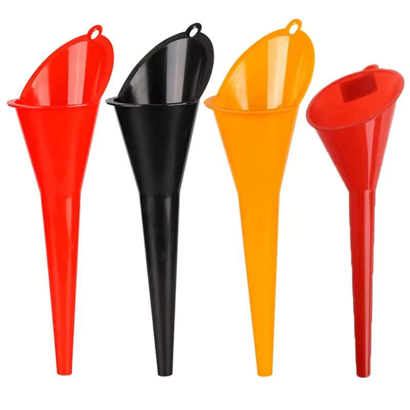 Car Long Mouth Oil Funnel Anti-splash Gasoline Oil Fuel Filling Tool Plastic Engine Funnel Motorcycle Refueling Auto Accessories