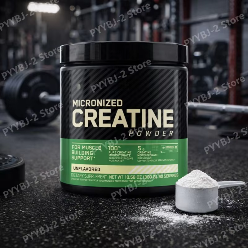 300g Creatine Monohydrate Powder Support Strength and Muscle Performance Unflavored  with Water Shakes or Sports Beverages Usee