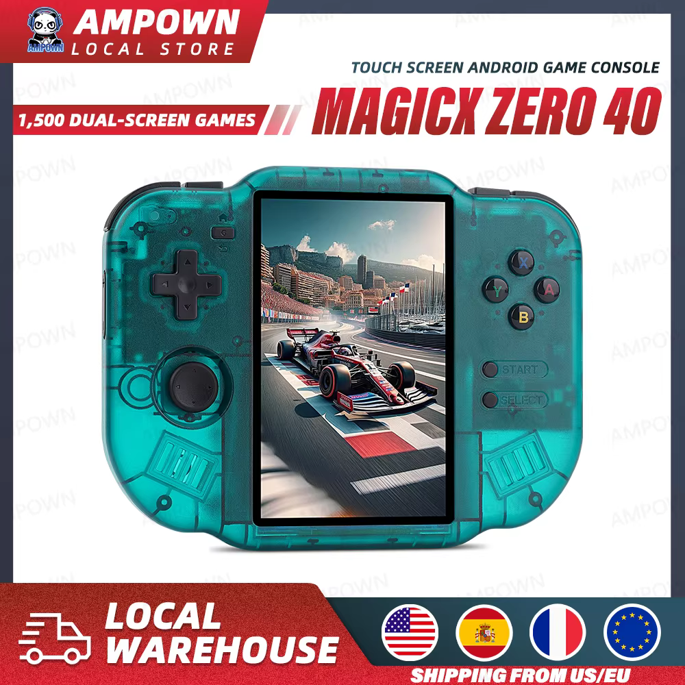 AMPOWN ZERO 40 Handheld Game Console 4'' IPS Multi-touch Screen Android A133P Magicx Zero40 WiFi Support Vibration Motor for NDS