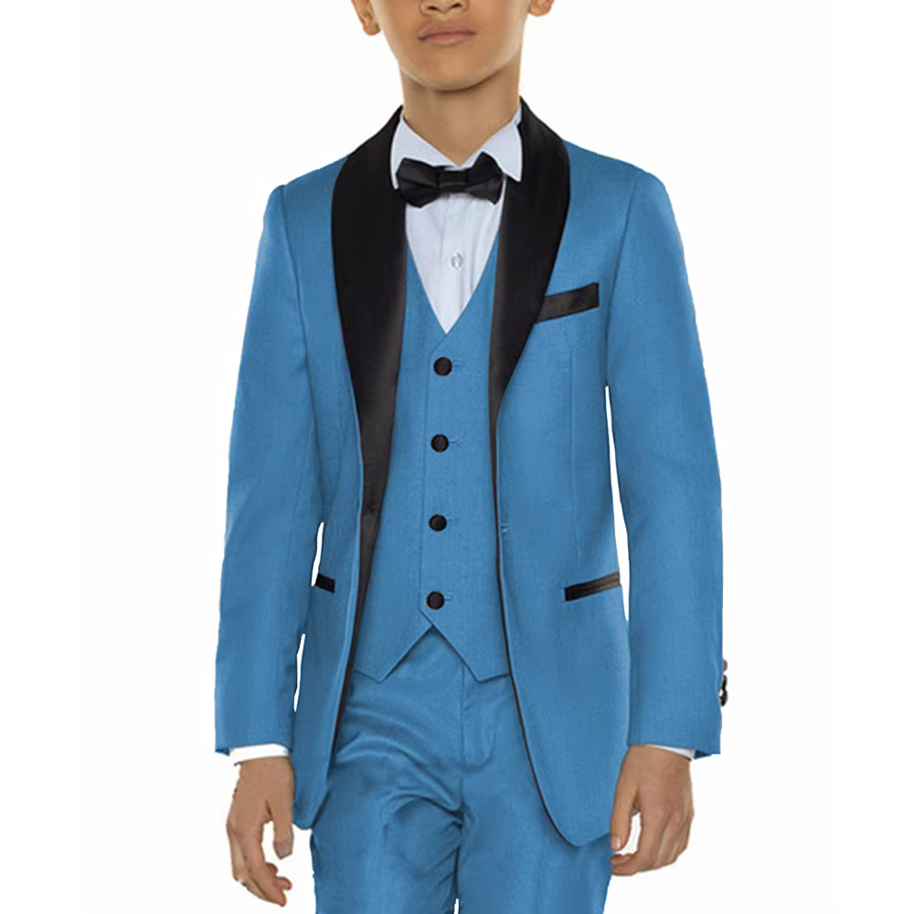 Boys Suits Chic Party Formal Wedding Tuxedos Jacket Vest Pants 3 Piece Shawl Lapel One Button Fashion Slim Kids Clothes