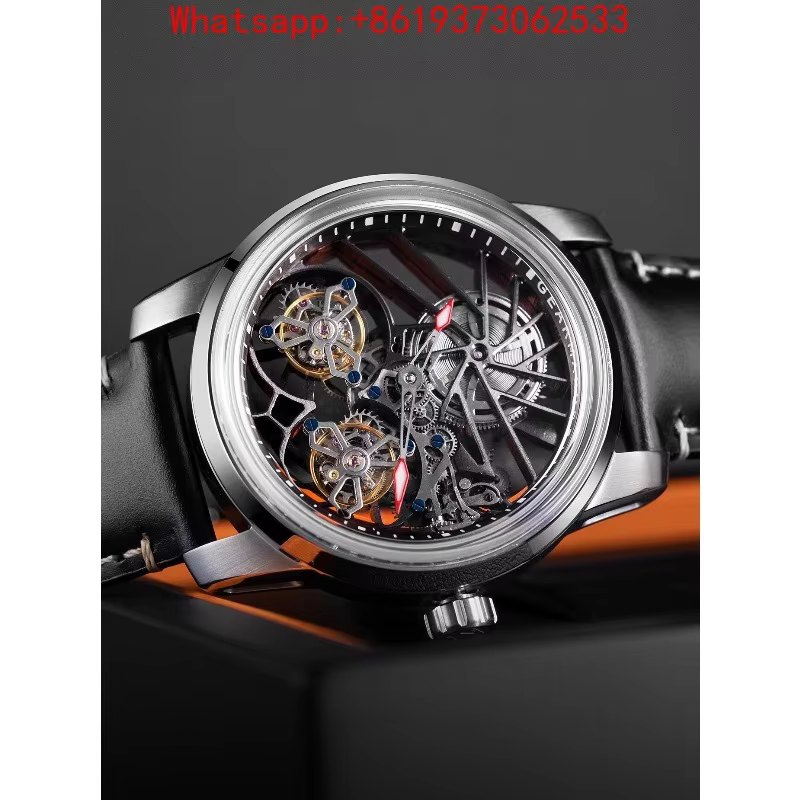 Customized Double Tuo Automatic Mechanical Watch Men's Watch Hollow Luminous Fashion
