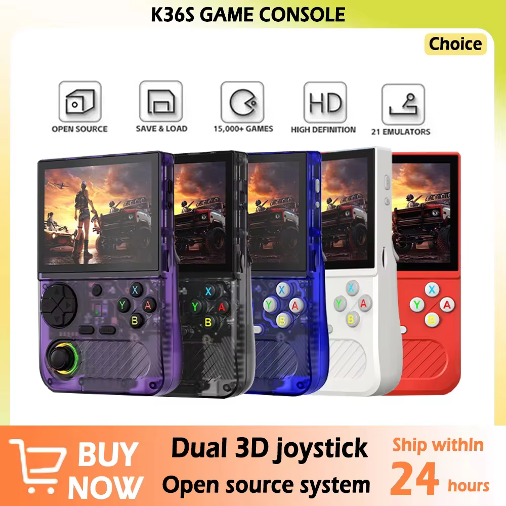 K36S Retro Handheld Video Game Console 128GB 20000+ Games Wifi Linux 3D Joystick For Player Up To 20+ Emulator D