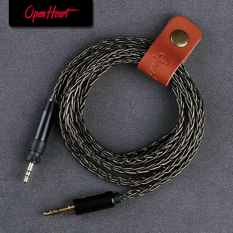 OPENHEART 8 Core Headphone Cable For SHURE SRH840 SRH440 SRH940 Philips SHP9000 SHP8900 Silver Plated Copper Upgrade Cable