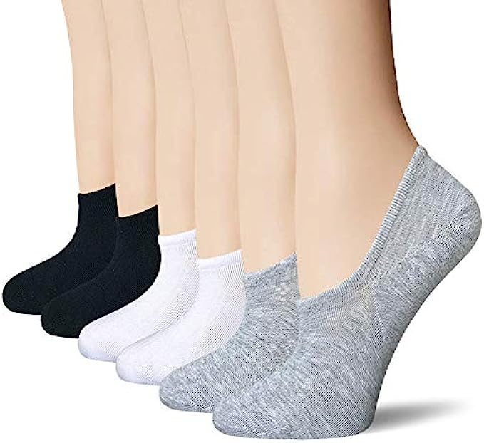 BERING Women’s No Show Socks with Non Slip Grip Low Cut Ankle for Sneakers Loafers Boat Boots 6/9 Pairs