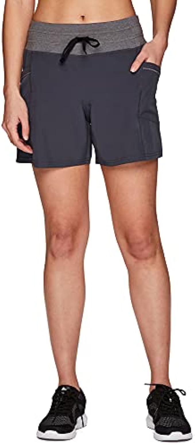 RBX Active Women’s Relaxed Fit Breathable Ventilated Stretch Woven Athletic Walking Short with Pockets