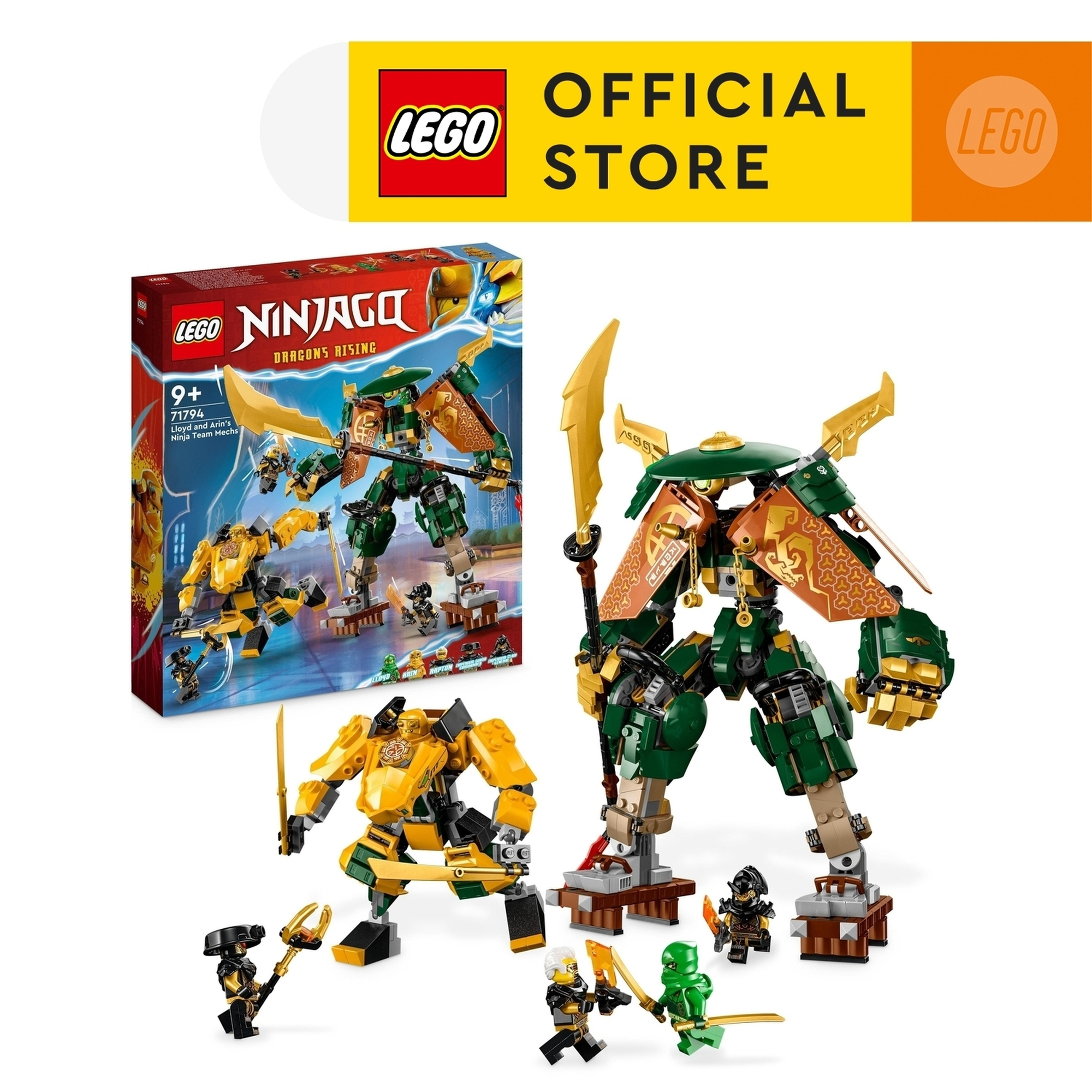 LEGO Ninjago 71794 Lloyd and Arin’s Ninja Team Mechs Building Set Toys (764 Pieces)