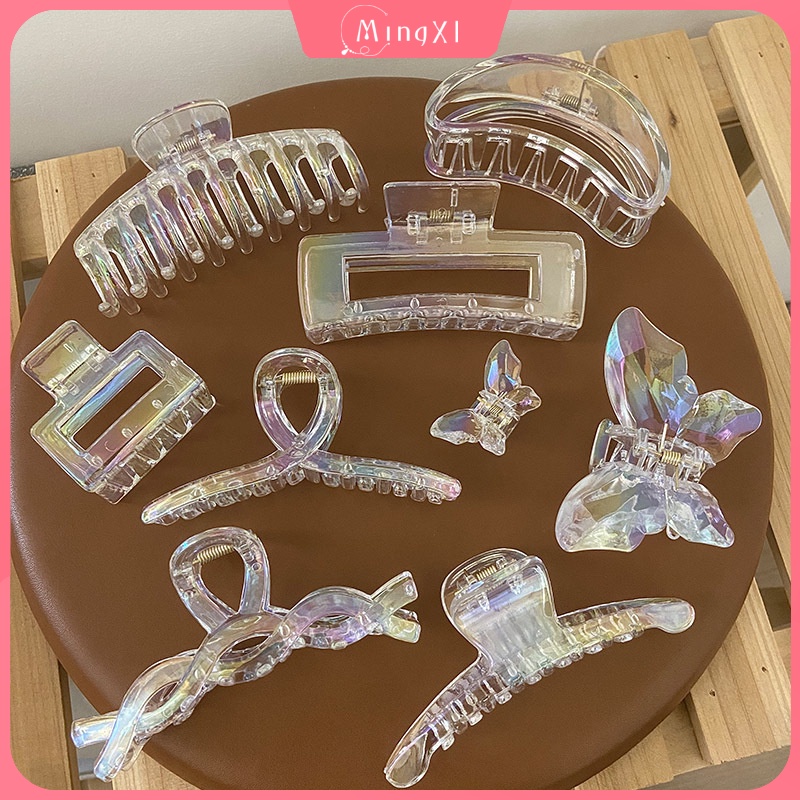 Mermaid Girls Big Hair Clip Korean Style Fashion Transparent Pearl Hair Clamp High-quality Shark Clip Women’s Headdress