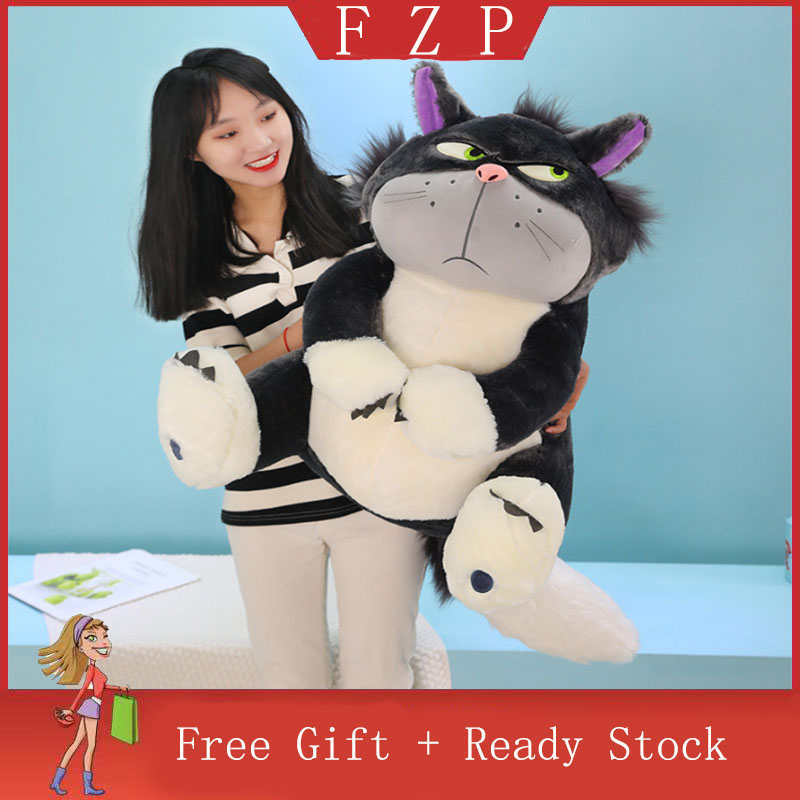 FZP Ready Stock Stuffed Toys 60CM Lucifer’s Evil Cat Sleeping Pillow Valentine’s Day Girlfriend Gifts Plush Toys For Kids Birthday Gift Girls Boy Toys