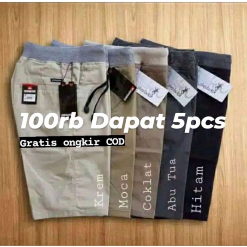 KATUN Men’s Shorts Adult Boys Chino Rip Elastic Waist Drawstring Chinos Cotton Combed